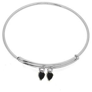 Black Expandable Wire Bangle Bracelet NEW